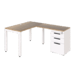 Escritorio Recto en L No Flotante