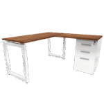 Escritorio Recto en L Flotante